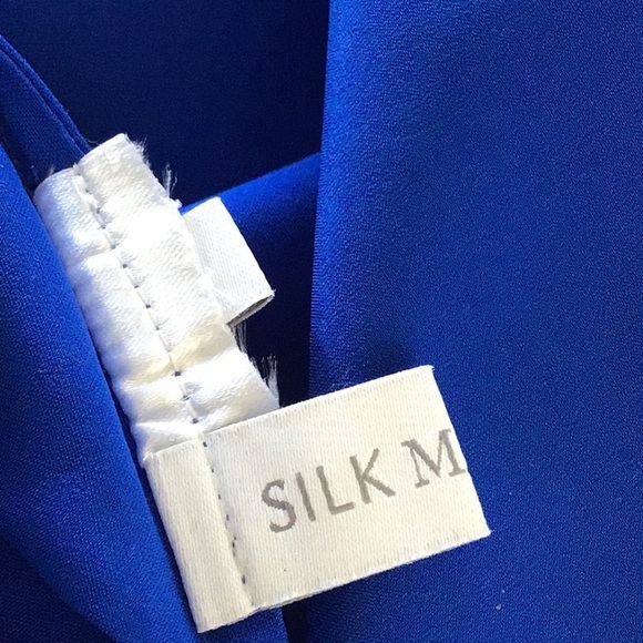 Silk Maison Sapphire ALT  To ASO Elena  VD Spaghetti strap Silk Maxi Dress Med - Picture 13 of 14